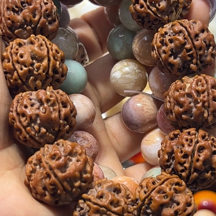 核桃手串/手链1.4圆珠多宝姑娘玉