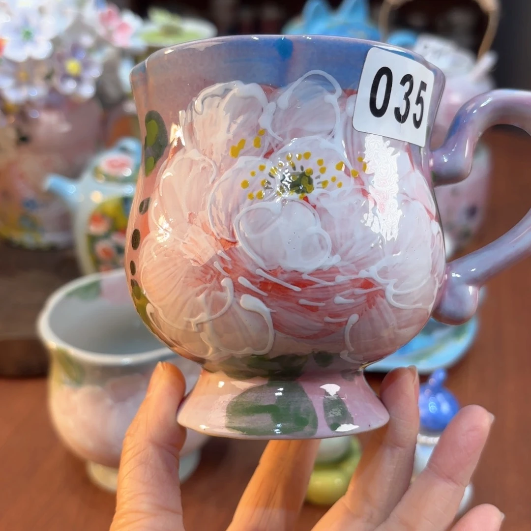 景德镇手绘高温釉下彩陶瓷茶具