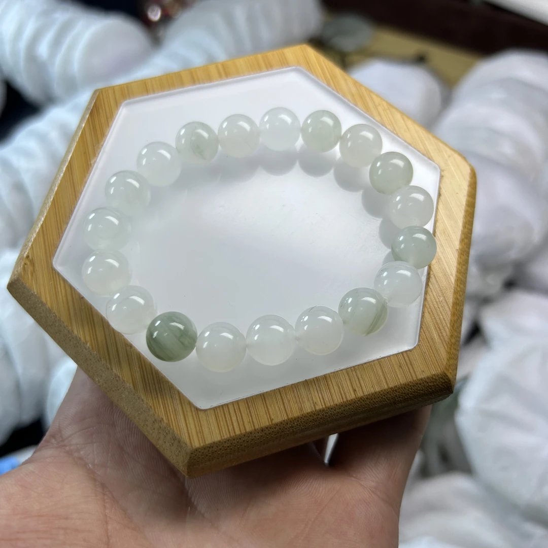新疆天山翠卡10-14mm冰翠手串男女同款手链多样发货拍一发一