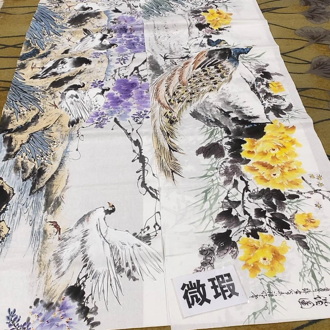 杜***涛国画平价书画红枫70/240