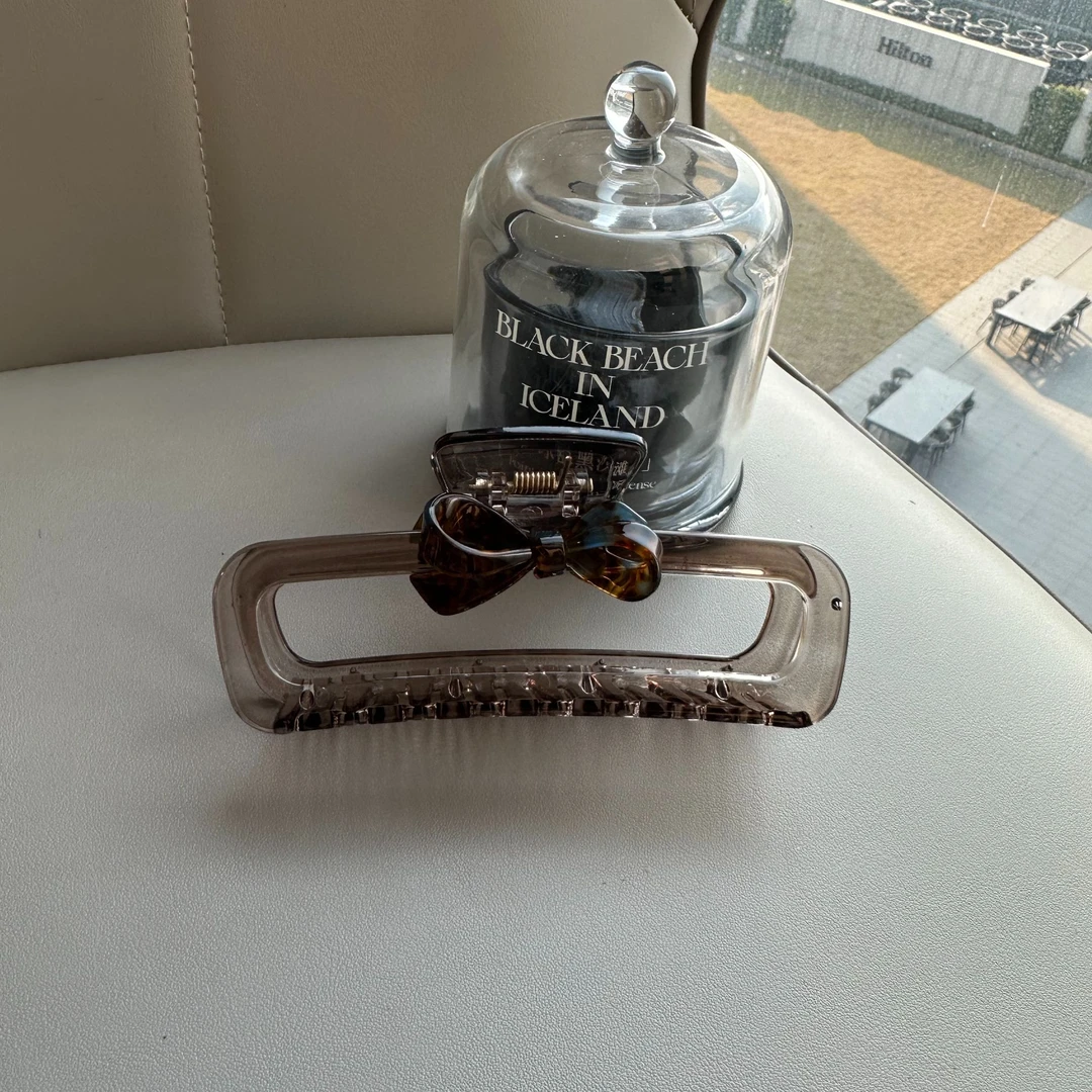 设计感晕染蝴蝶结发量多盘发抓夹女高级感气质亚克力后脑勺鲨鱼夹