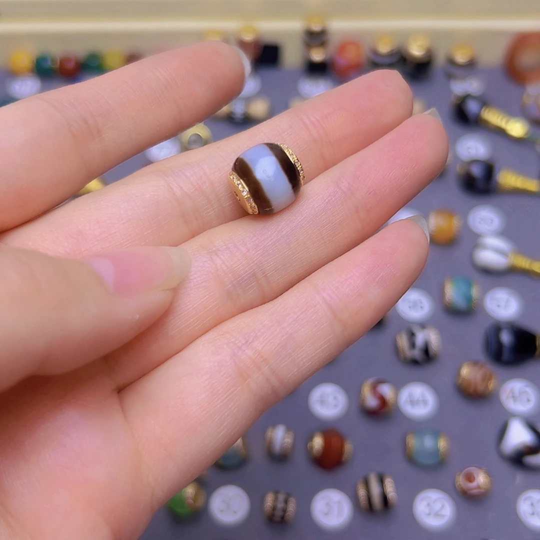 玛瑙/玉髓单珠卡11未镶嵌