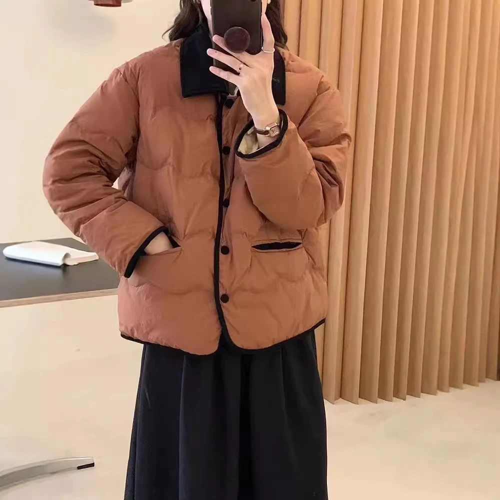 高级女装白鸭绒羽绒服新款时尚洋气女装新款潮牌女装短款小个子