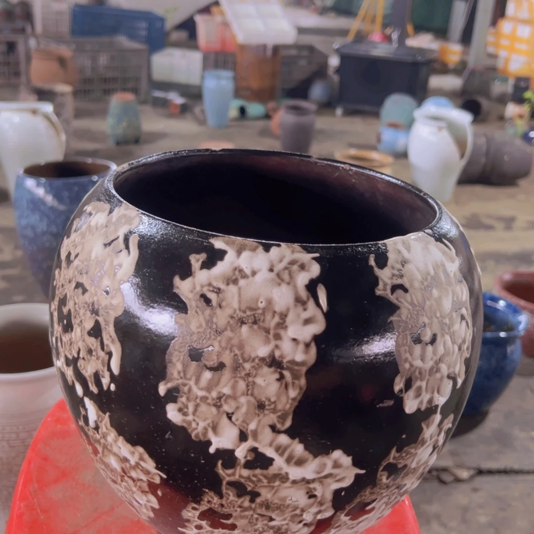 紫砂花盆高度22口径20