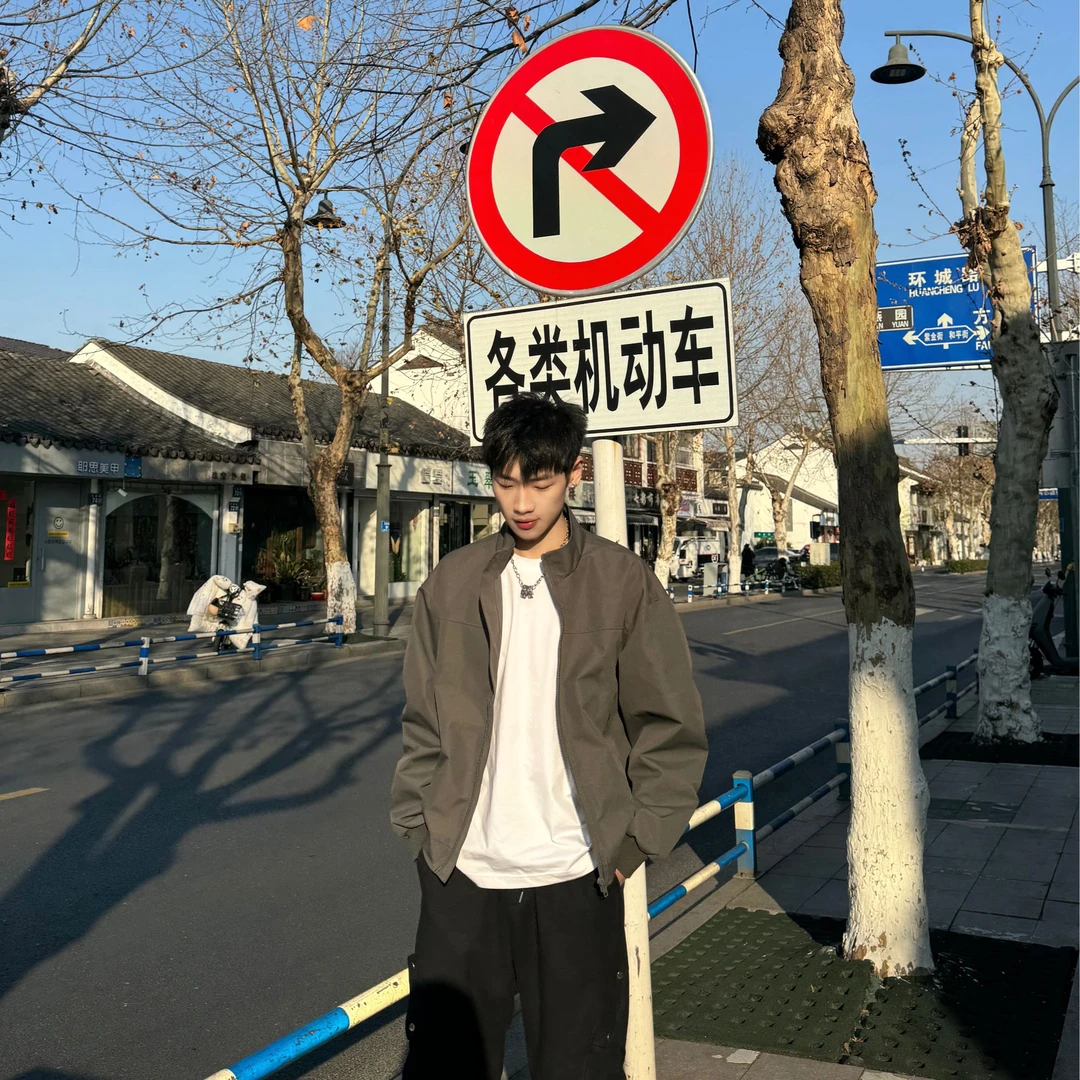 秋冬潮牌美式棉服cleanfit复古工装飞行员男女户外夹克外套休闲