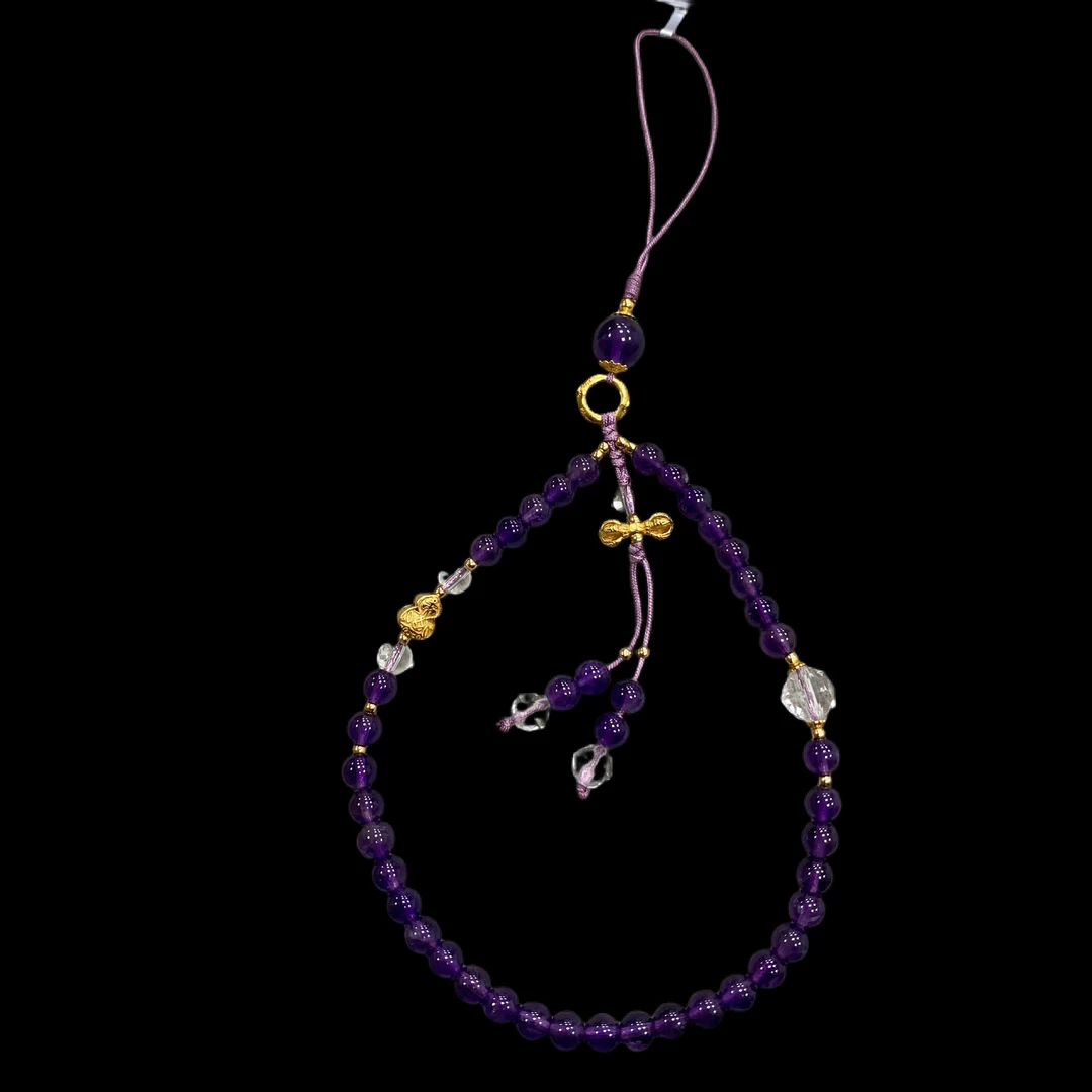 N1695紫水晶手机链多样性发一