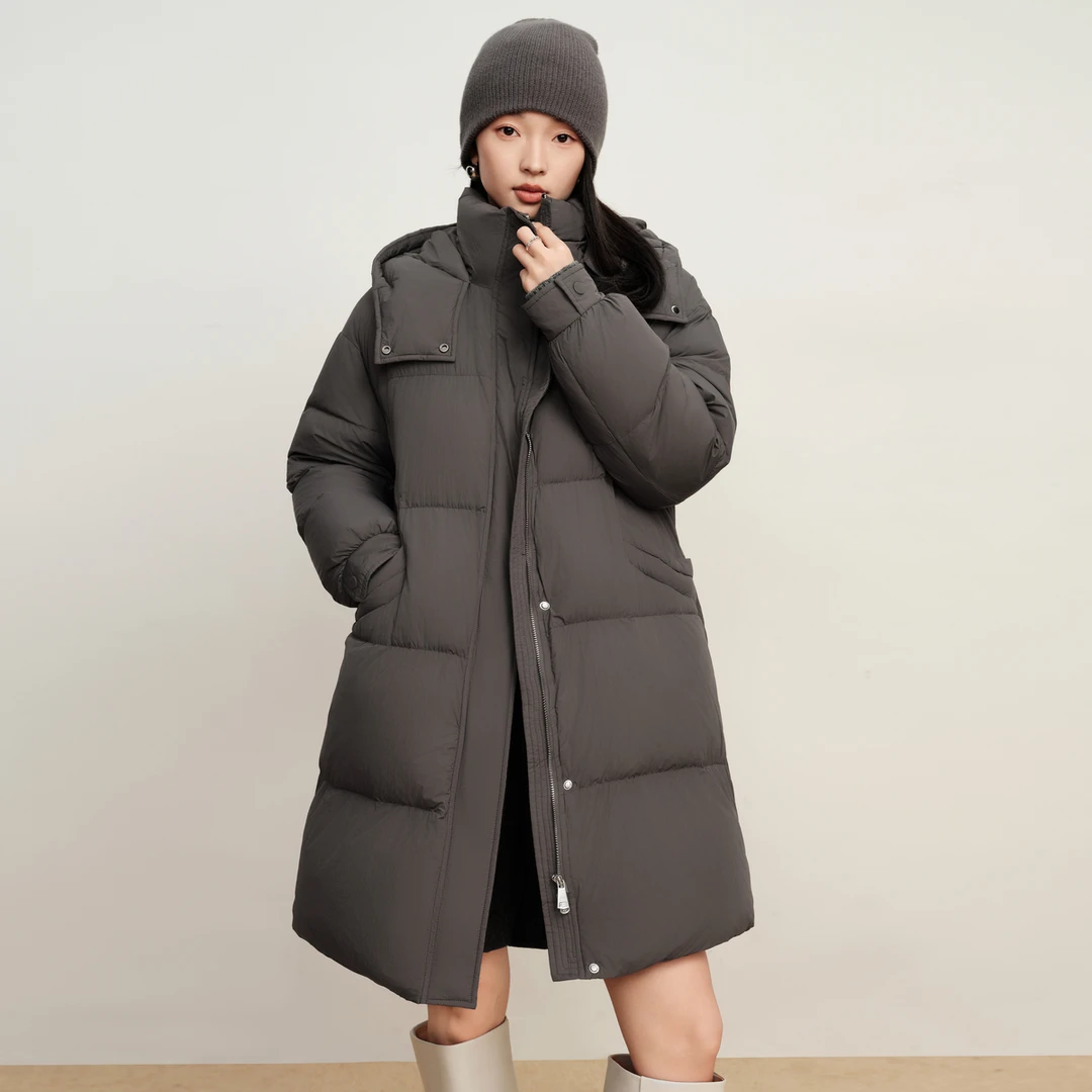 【商品】Elva’Island冬季深灰色羽绒服