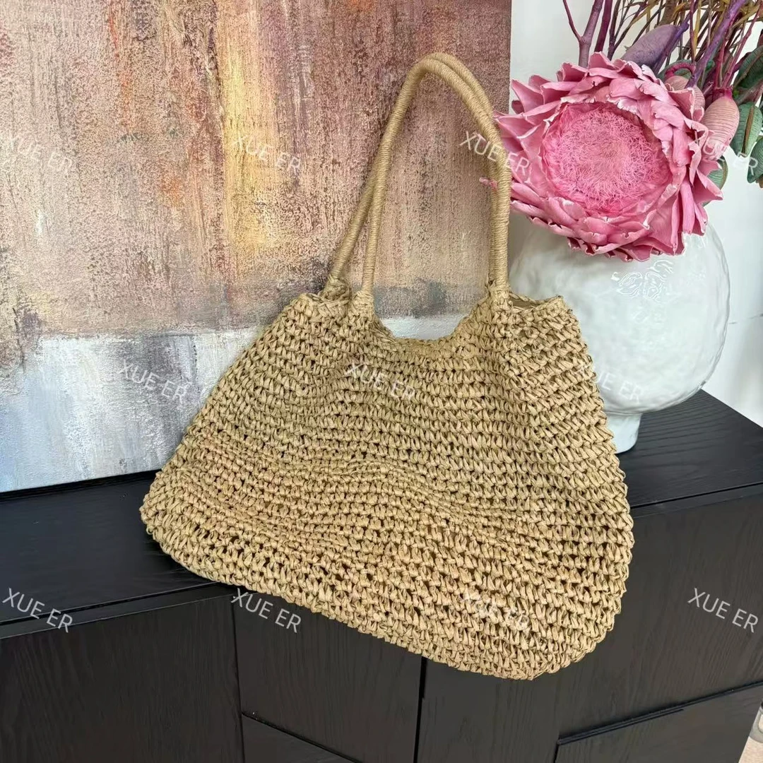 雪儿 X8989韩系夏季草编包简约超大容量百搭手提包单肩包女包