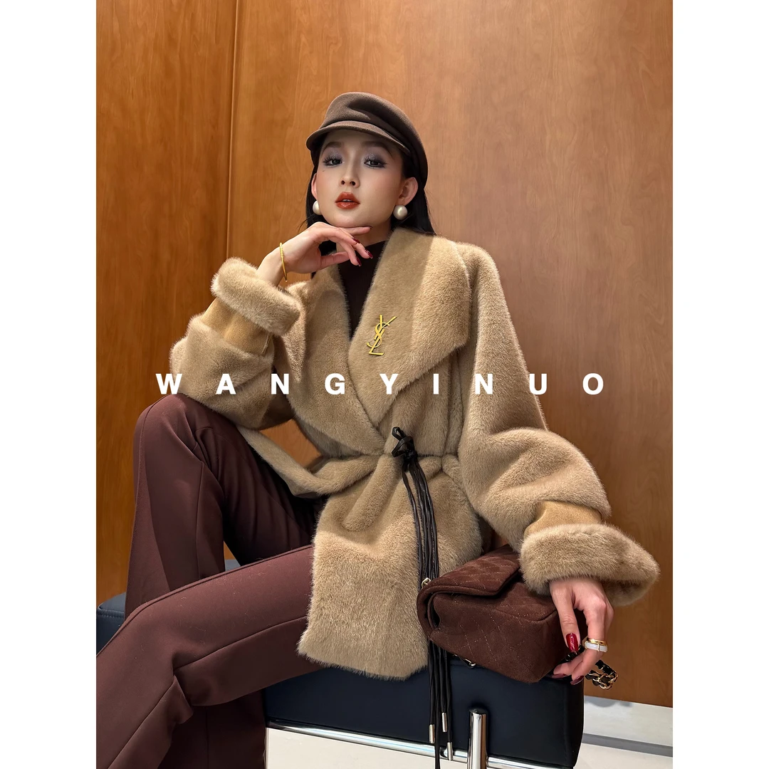 MD定制·依诺【落雪时节】2026新款法式气质宽松式百搭复古系带外套