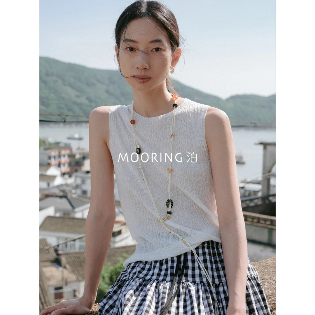 MOORING泊-天放 | 无缝一体棉麻极简无袖上衣