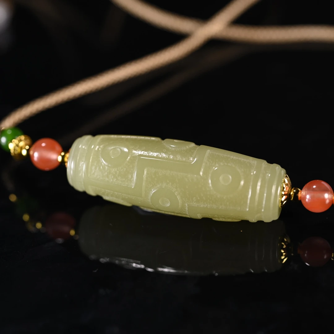 LOT8802 和田玉黄玉勒子挂件/杭拍