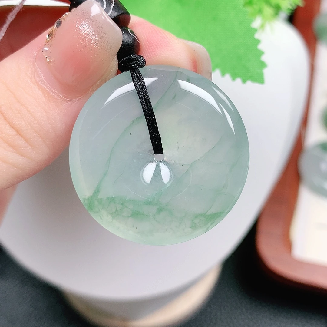 翡翠未镶嵌颈饰平安31.1-5.6