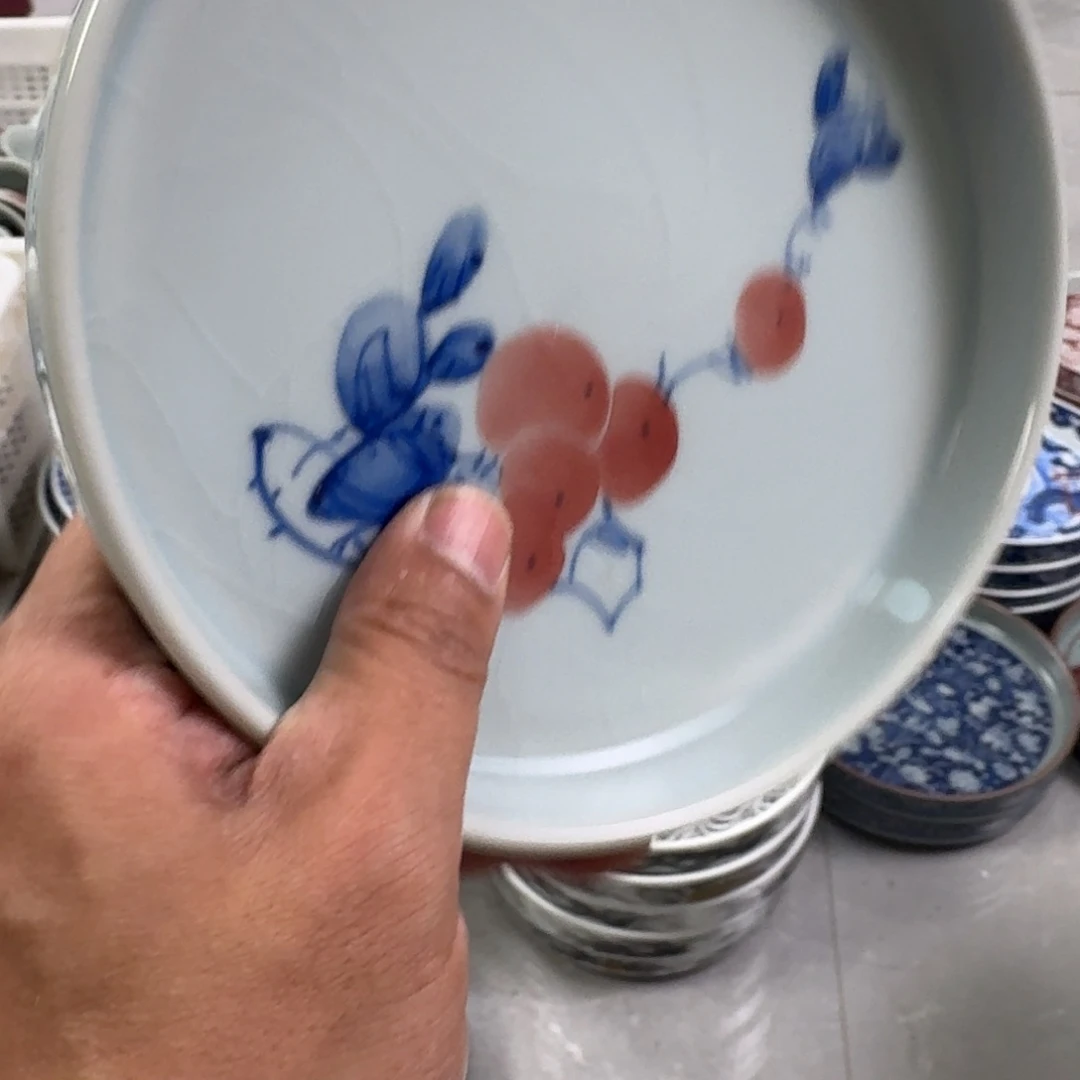 摆件景德镇柿子大壶承微瑕