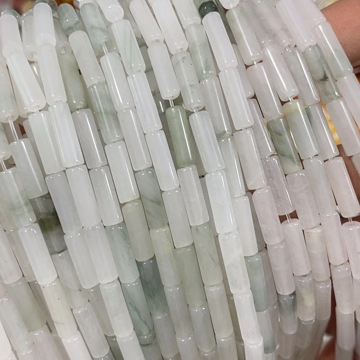 合金玛瑙/玉髓珠宝半成品2条天山冰翠管珠