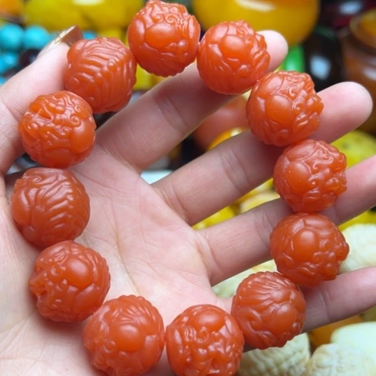 琥珀手串未镶嵌蜜蜡