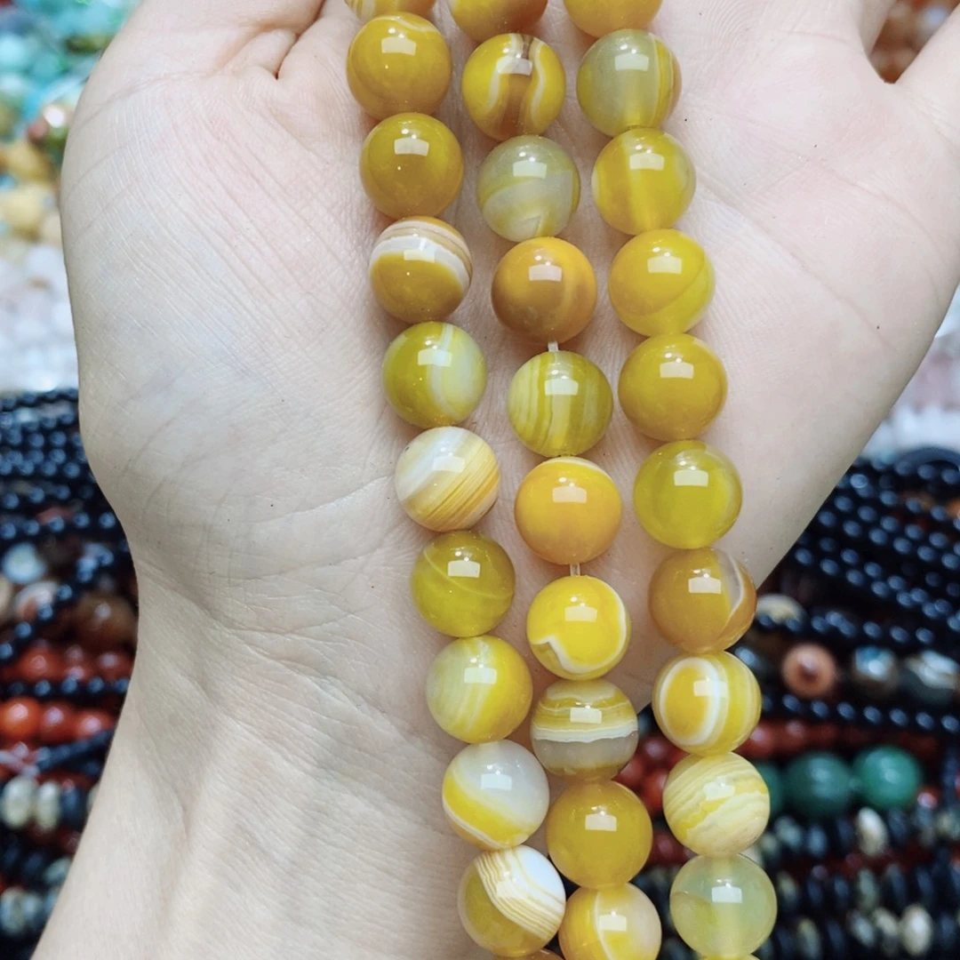 琉璃DIY卡十圆珠随机一条装散珠