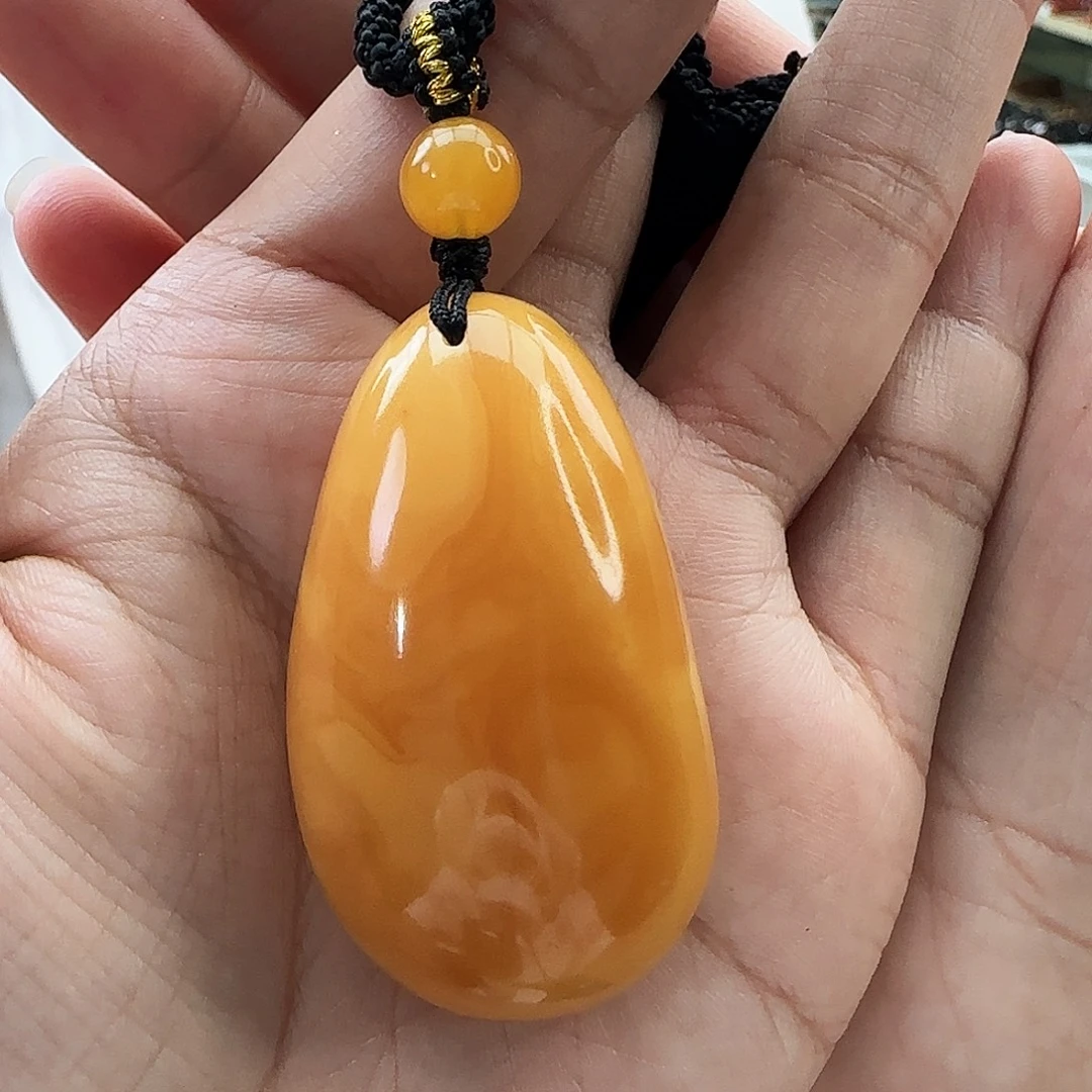 琥珀颈饰未镶嵌吊坠