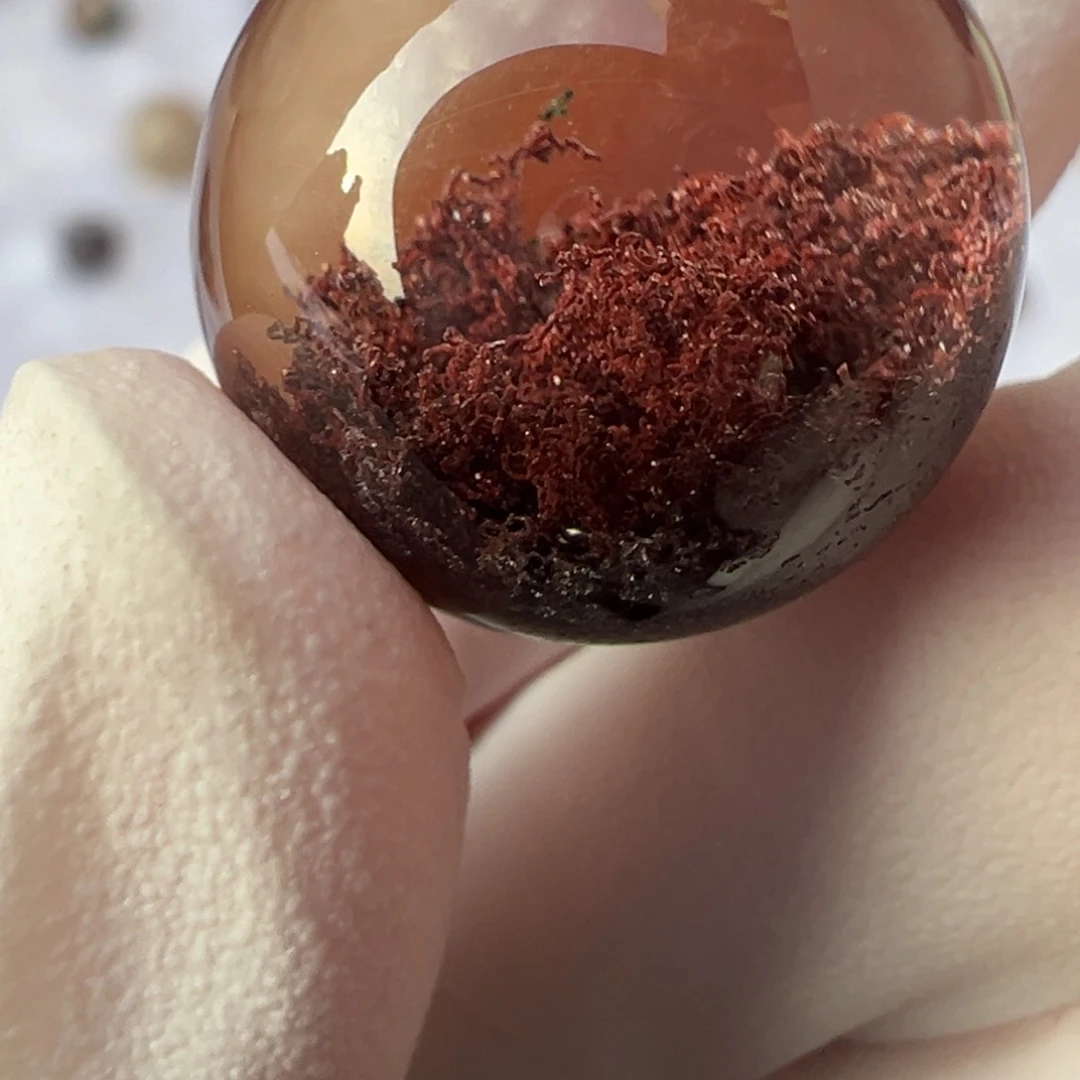 水晶红幽灵单珠18.2mm定制不退换未镶嵌y**。