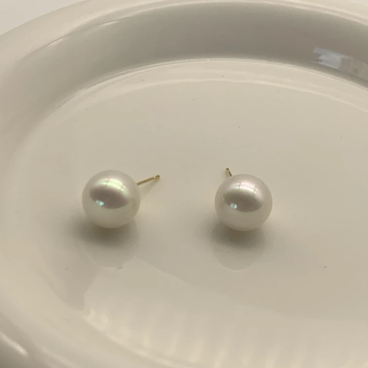 合金仿珍珠耳饰 珍珠耳钉经典气质简约款