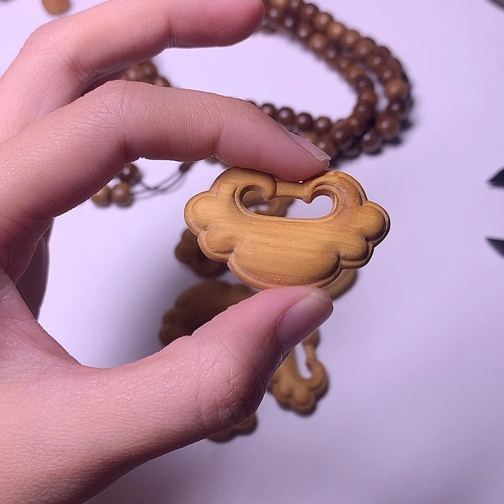 檀香木手串/手链檀香大如意锁吊坠