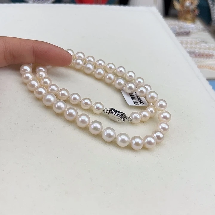 淡水珍珠银S925镶嵌颈饰➕8高品极光炫彩