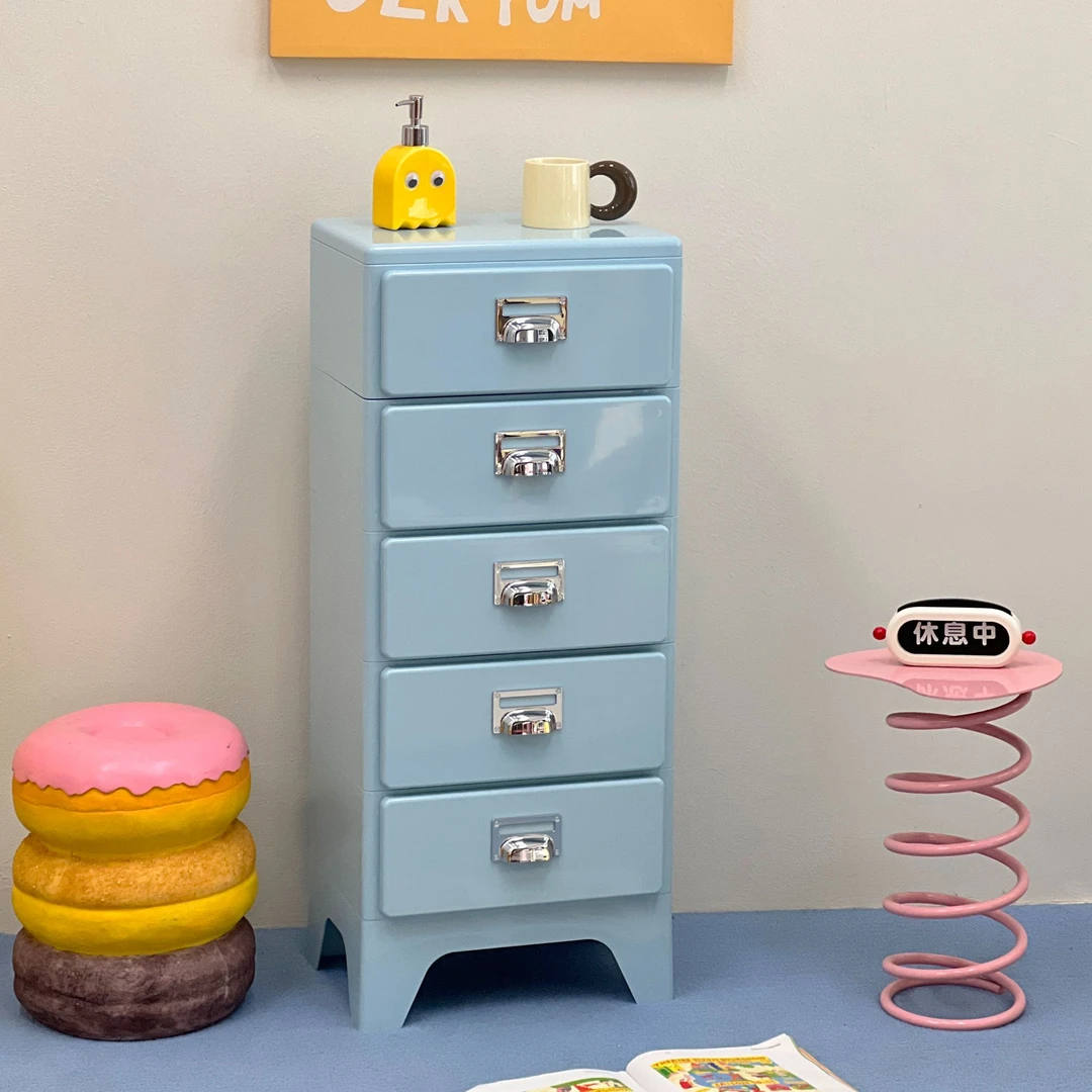 网红北欧简约创意抽屉收纳斗柜小户型多层抽屉柜卧室床头柜塑料柜