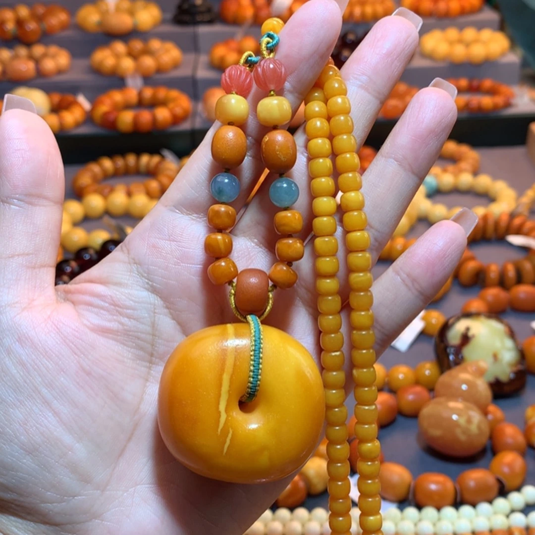 【闪购商品】蜜蜡吊坠(赠链)未镶嵌蜜蜡吊坠
