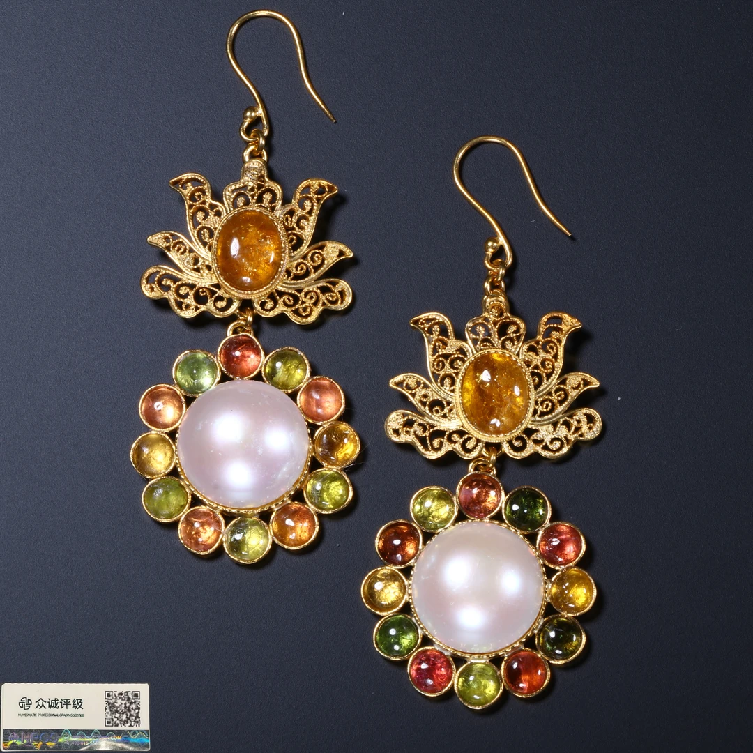 1008004/博古通今/集古藏今/东珠耳坠/古董首饰