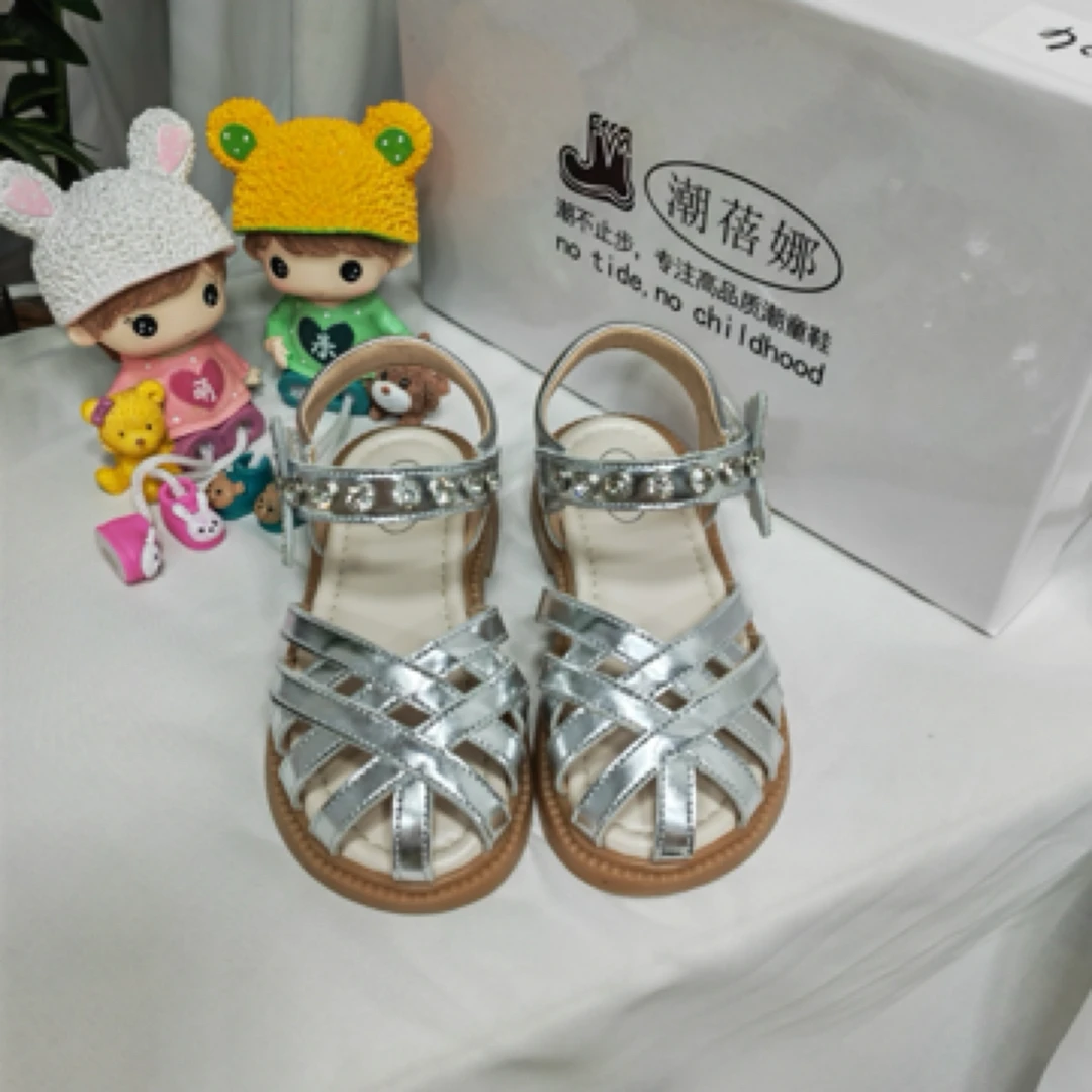 2025新品女童彩虹鞋子儿童公主鞋软底软面夏季小女孩凉鞋