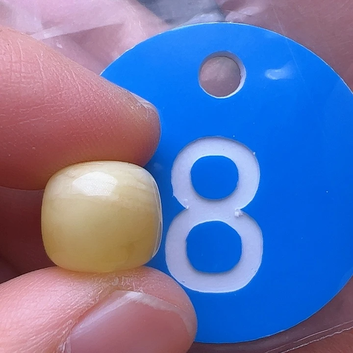 蜜蜡裸石未镶嵌花粉11/10m m