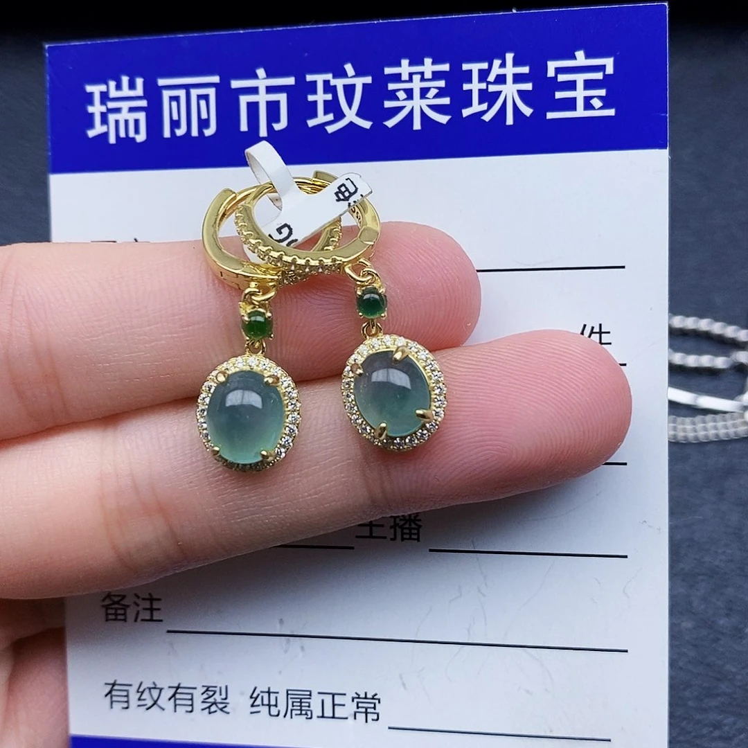 翡翠戒指银S925镶嵌111111