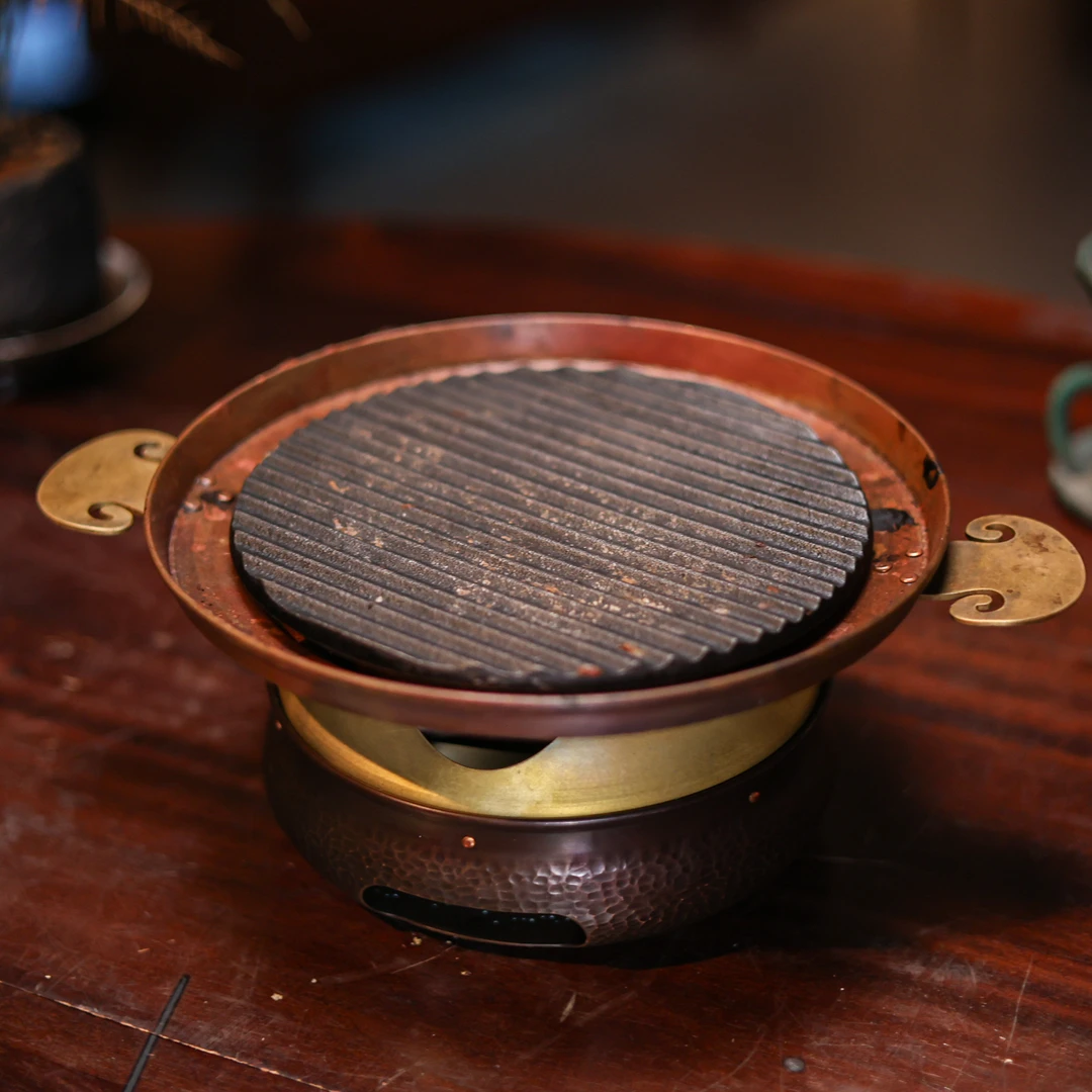 【静姐小院】松茸烤炉+烤盘零售茶道零配（春喜铜0443）