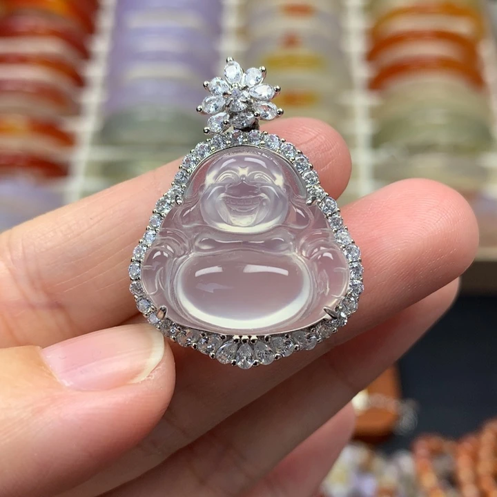 玛瑙/玉髓颈饰银S925镶嵌