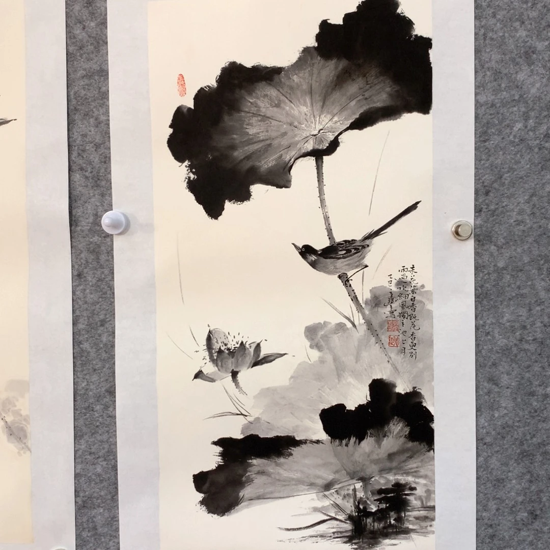 国画花鸟作品写意