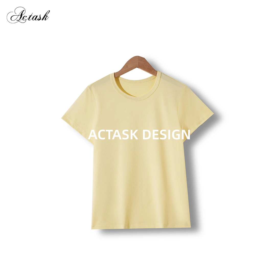 斐阳春夏防晒圆领T合身版型极简风修身型简约设计师