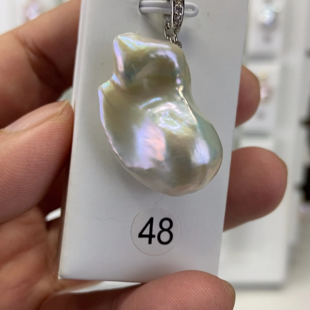 合金吊坠(不含链)淡水珍珠