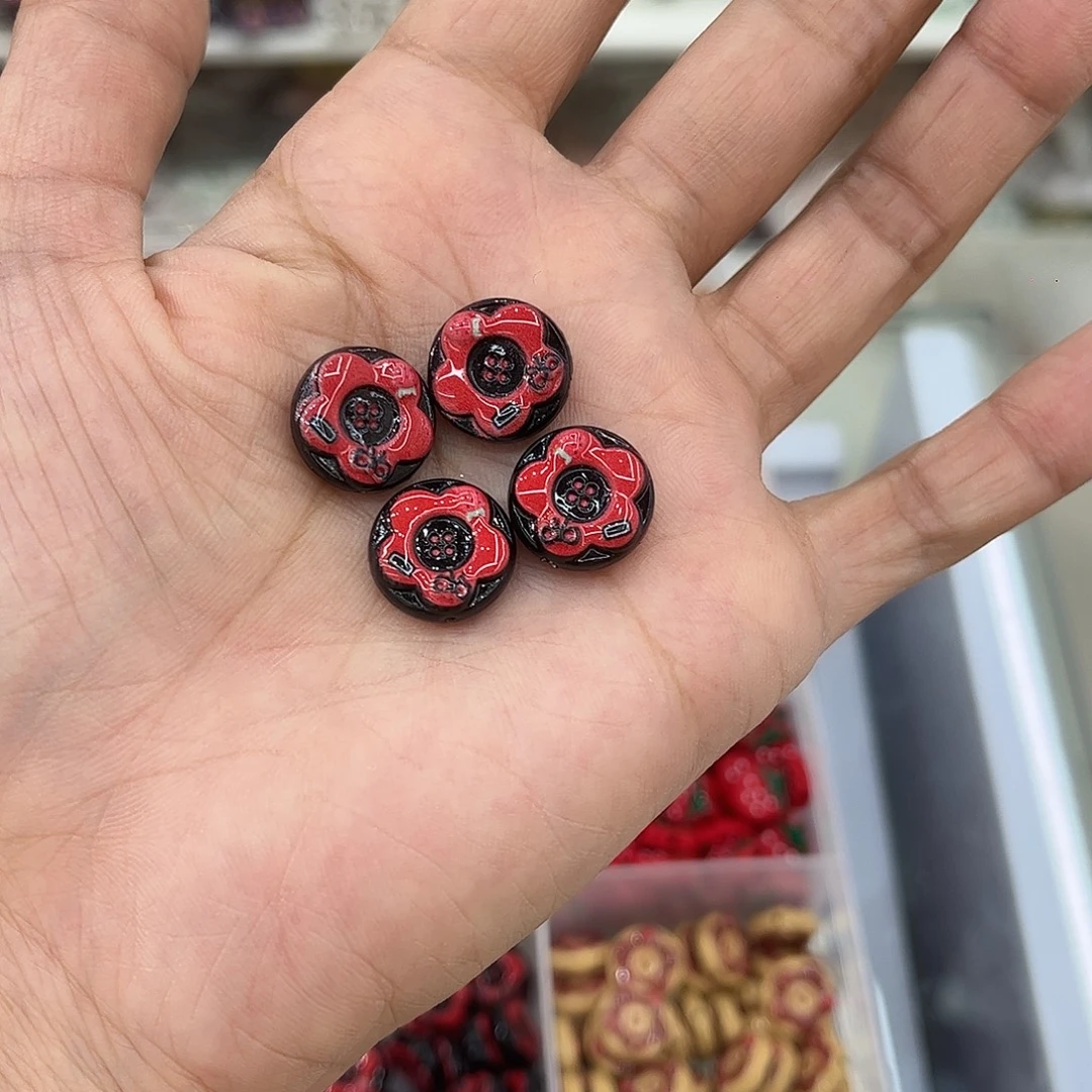 合金小花扣子10个