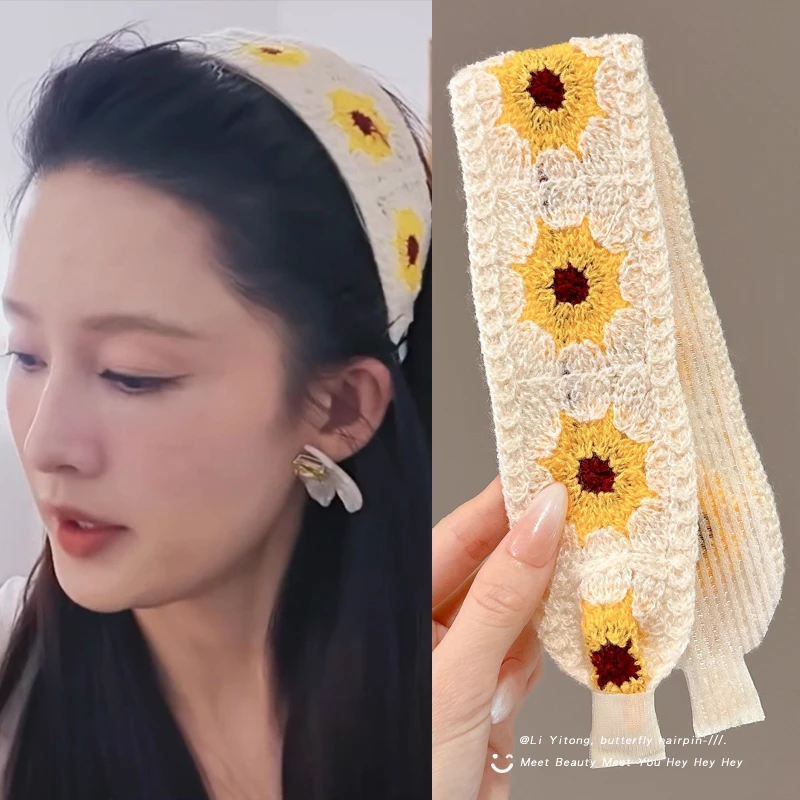 李沁同款魔术贴头发贴针织发带洗脸发箍女款成人刘海碎发整理神器