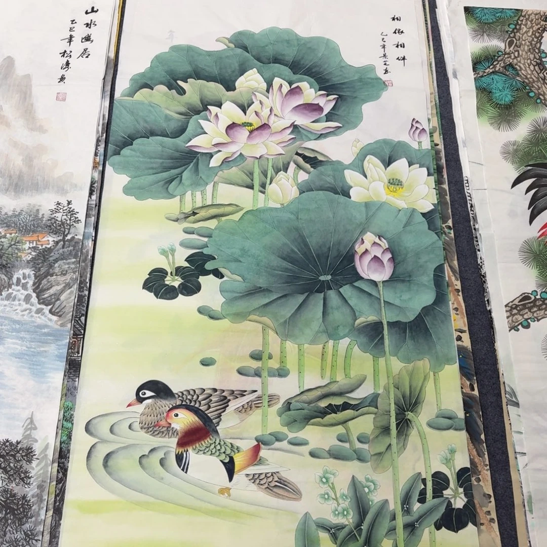 国画140×70工笔手绘画画画