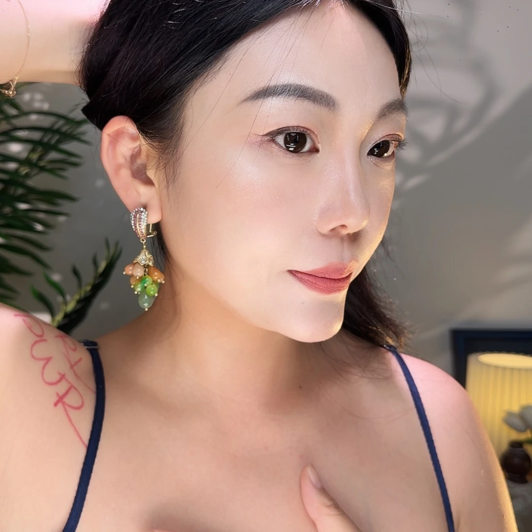 纯铜琉璃合金耳钉