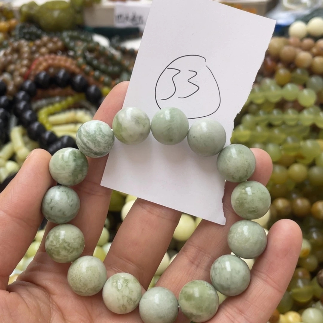 蛇纹石玉手链合金