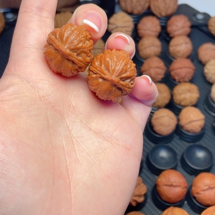 把件文玩核桃红皮金蝉