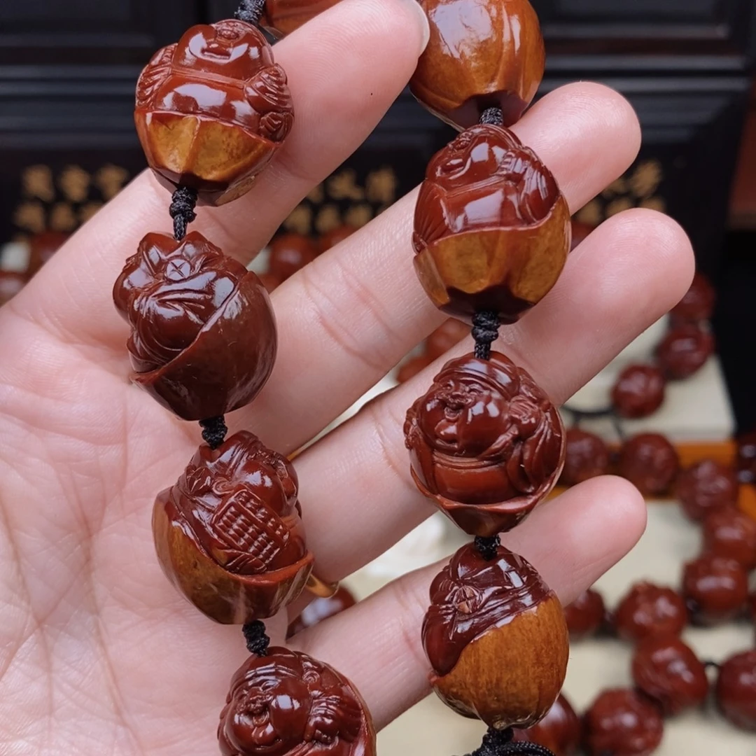 缘***6吊坠橄榄核八宝财神