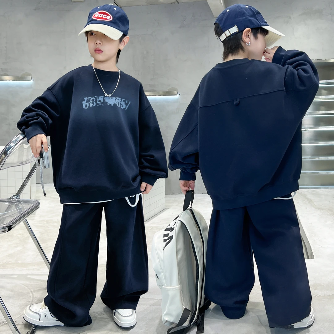 男童套装秋款2025新款儿童洋气韩版运动两件套衣服中大童童装男孩