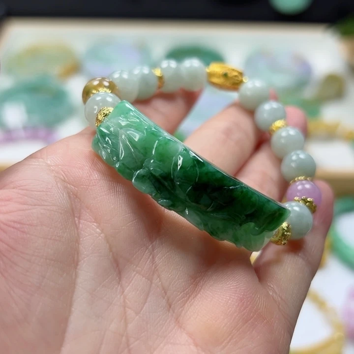 未镶嵌手链翡翠手牌