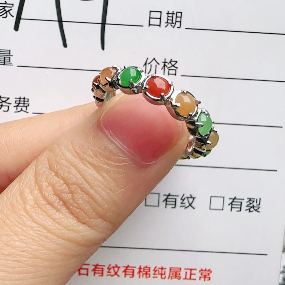 银S925镶嵌手链翡翠