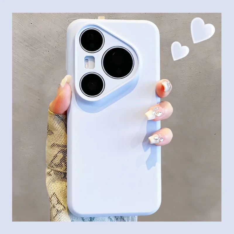 适用于华为pura80pro 手机壳液态硅胶80Ultra新款p70pro 简约纯色