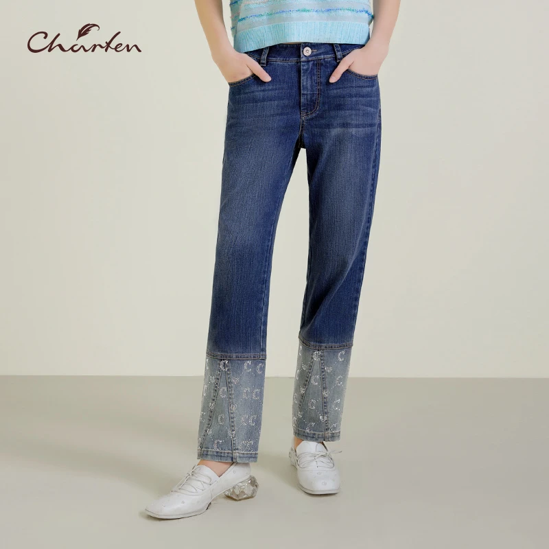 【媛媛专享】朝峰春华丽复古渐变小脚裤CFE2F626-6052P