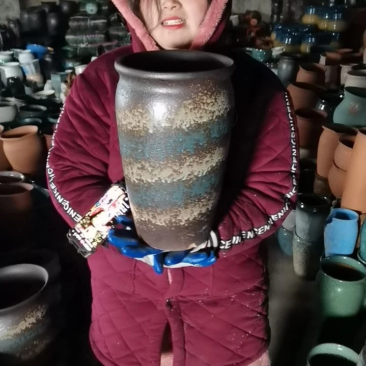 红陶口19高33一个盆子