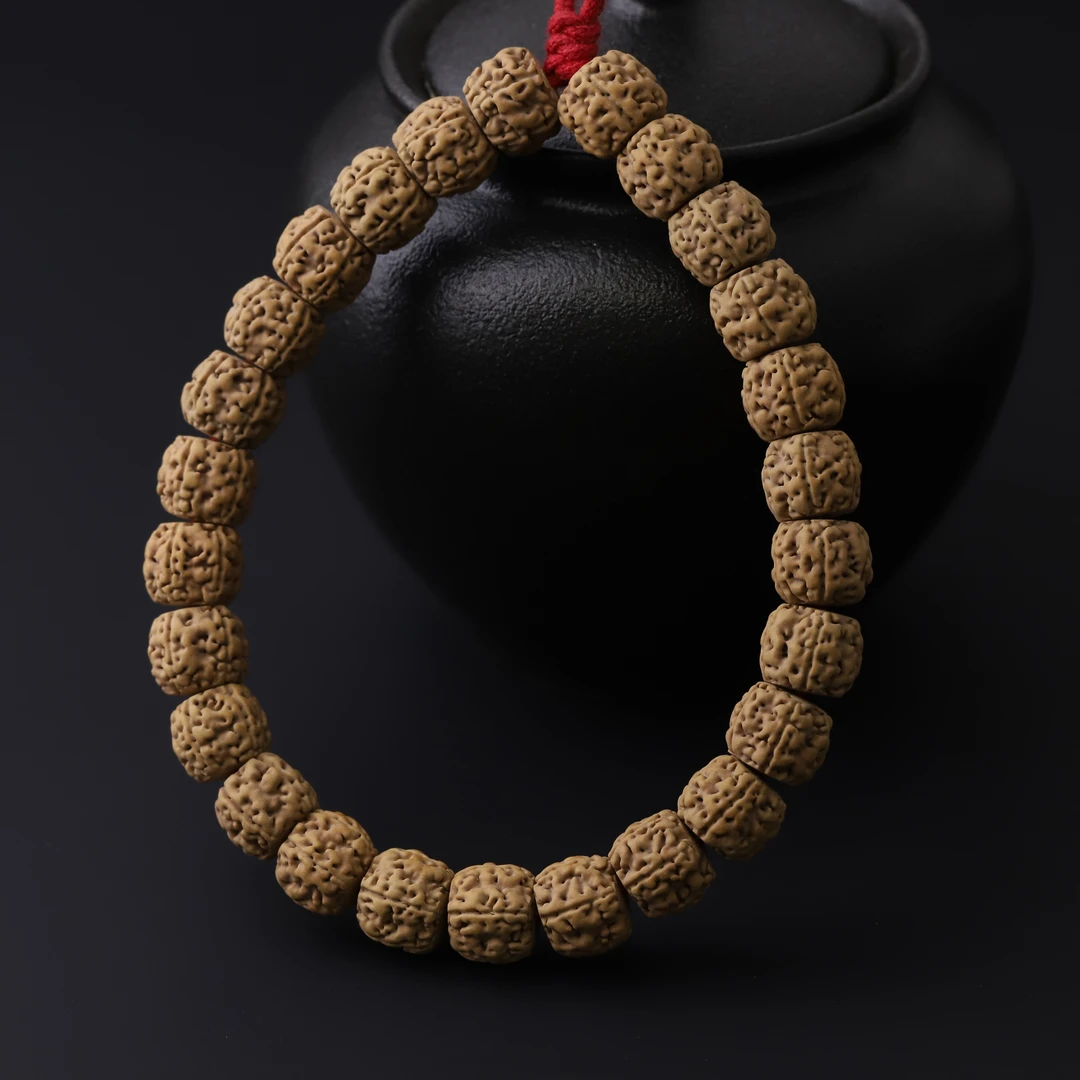 S8371【二代盘龙】精工严选藏式乌里达盘龙纹小金刚单圈文玩手串